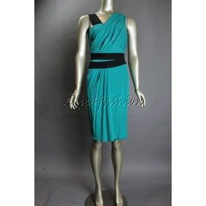 $2200 NWT NARCISO RODRIGUEZ Grecian Green Banded Waist Silk Dress 4